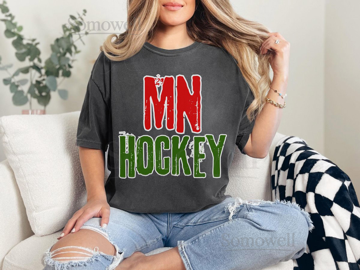 MN Hockey Tee Minnesota Hockey Minnesota Wild Tshirt Hockey Tshirt Minnesota Tshirt Hockey Lovers Gifts For Dad Gifts For Mom Sports_665