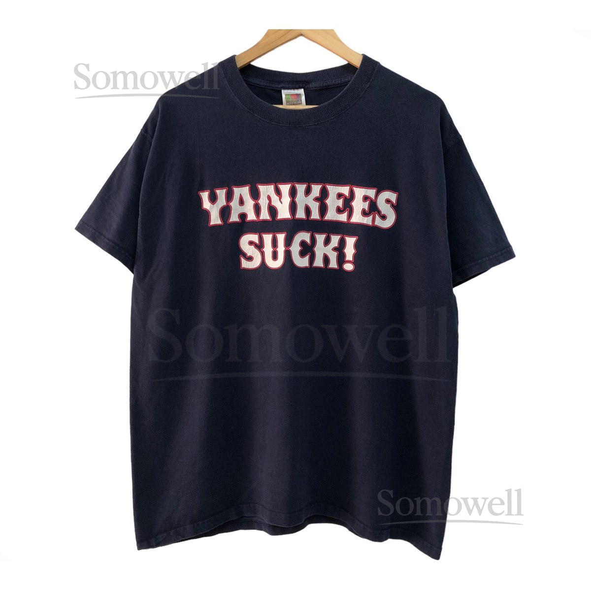 Vintage 90s YANKEES SUCK boston hardcore punk red sox tee_625