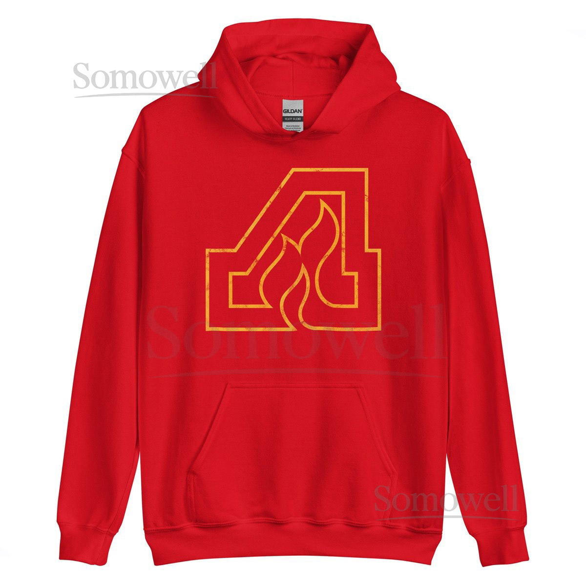 Atlanta Flames Worn Distressed Logo Vintage NHL Retro Hockey Hoodie Old Time Hockey Hooded Sweatshirt_9