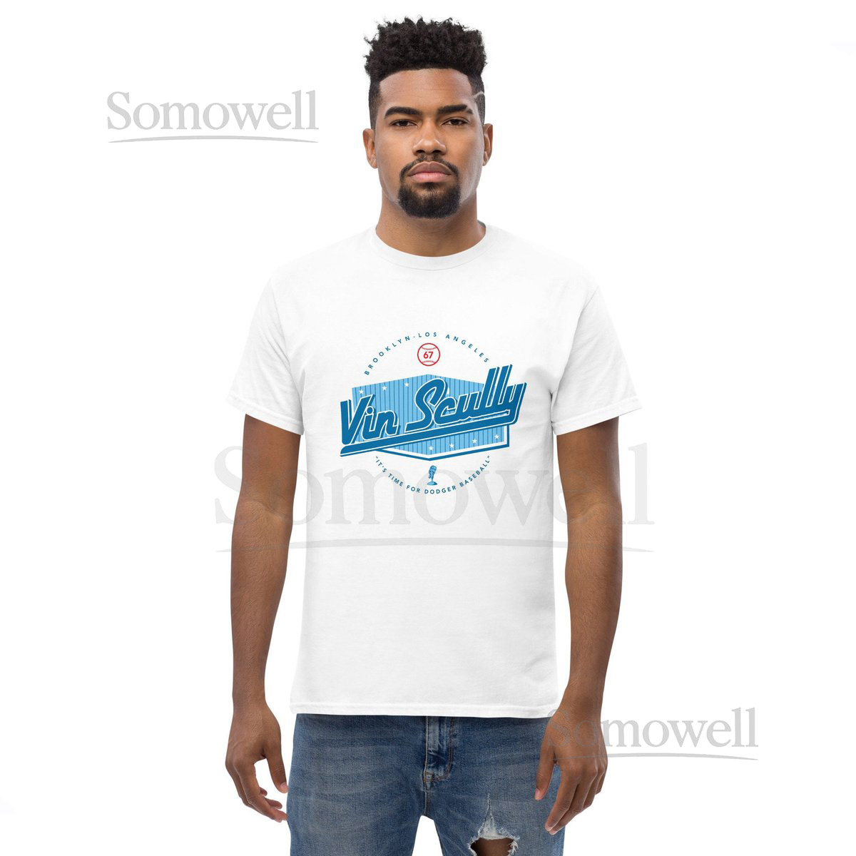 Vin Scully Quote T-Shirt It's Time for Dodger Baseball Los Angeles Dodgers Tee Unisex Baseball Shirt Gift for Sports Fans MLB Apparel_959