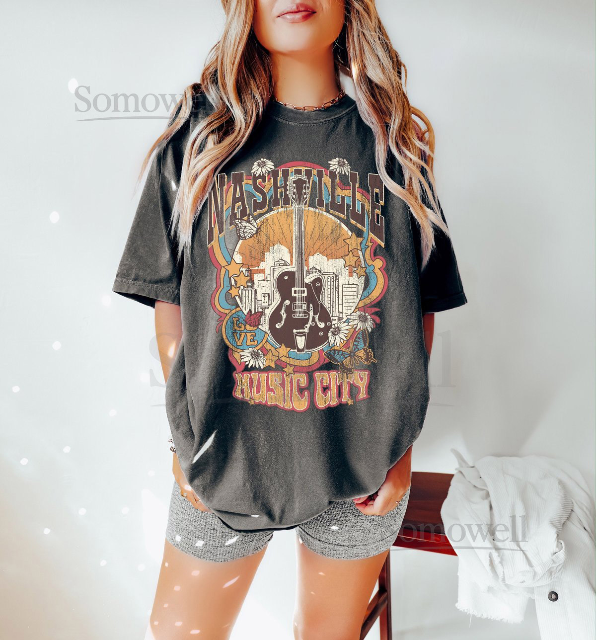 Nashville Tee Nashville T-shirt Music City Tennessee Tee Vintage Inspired Cotton T-shirt Unisex Tee Comfort Colors T-shirt_353
