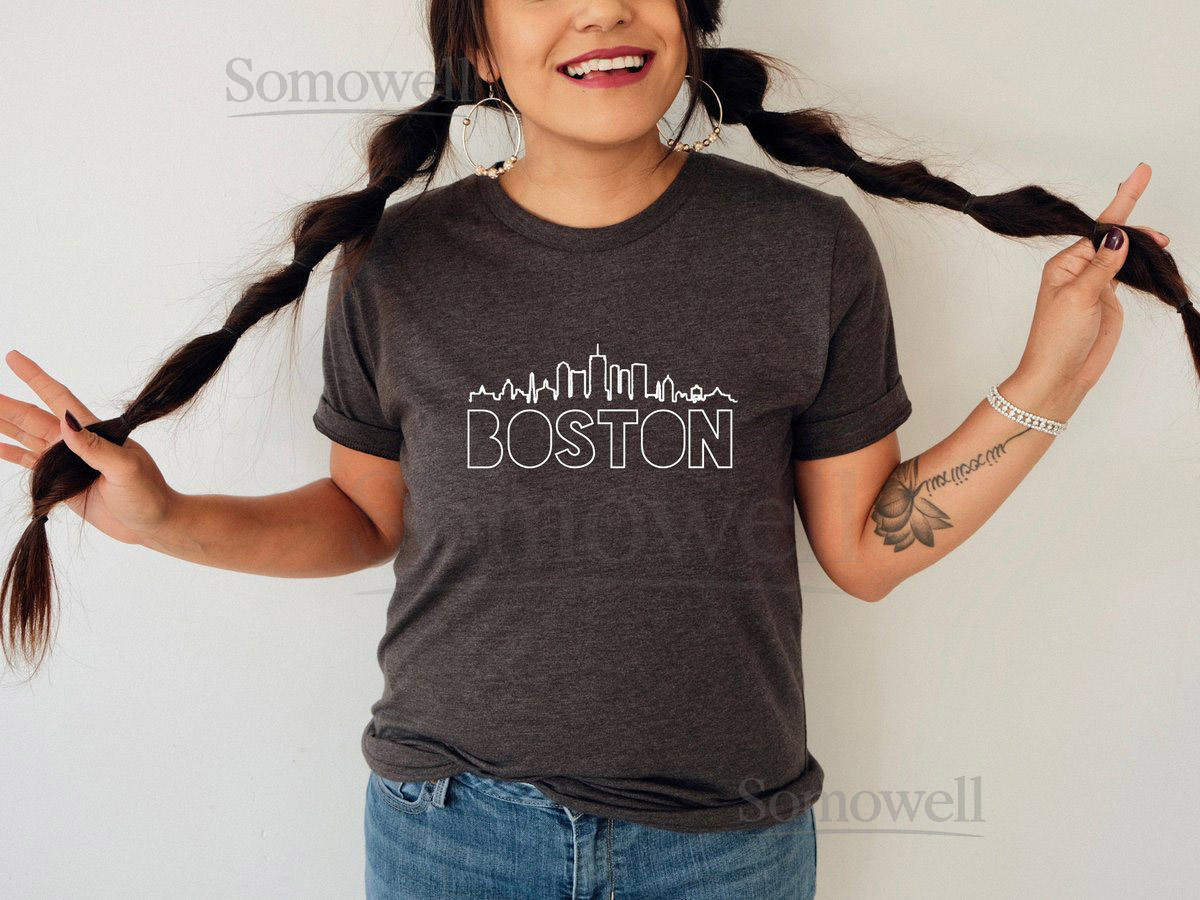 Boston City Life Shirt Gift for Birthday Boston Skyline View Gift for Christmas Boston Love City Girl Guy Gift_176