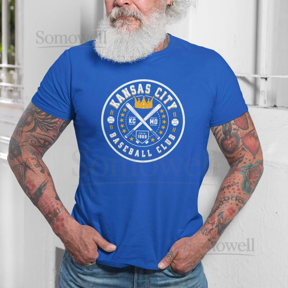 KC Baseball T-Shirt Royals Gift for Friend Shirt Kansas City Crown T Shirt Royals Club Gift Kauffman Game Day Tshirt Royals Club Patch Shirt_466