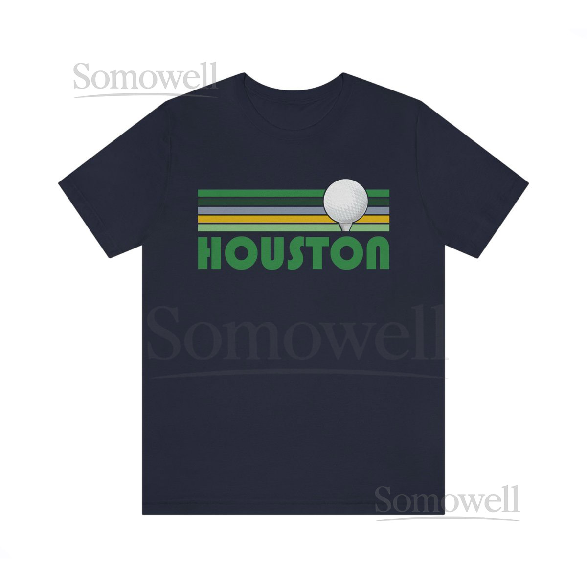Golf Houston Texas T-Shirt - Retro Golf Unisex Houston_171