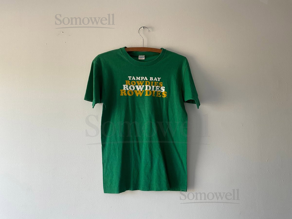 vintage 70s champion blue bar tampa bay rowdies t shirt_412