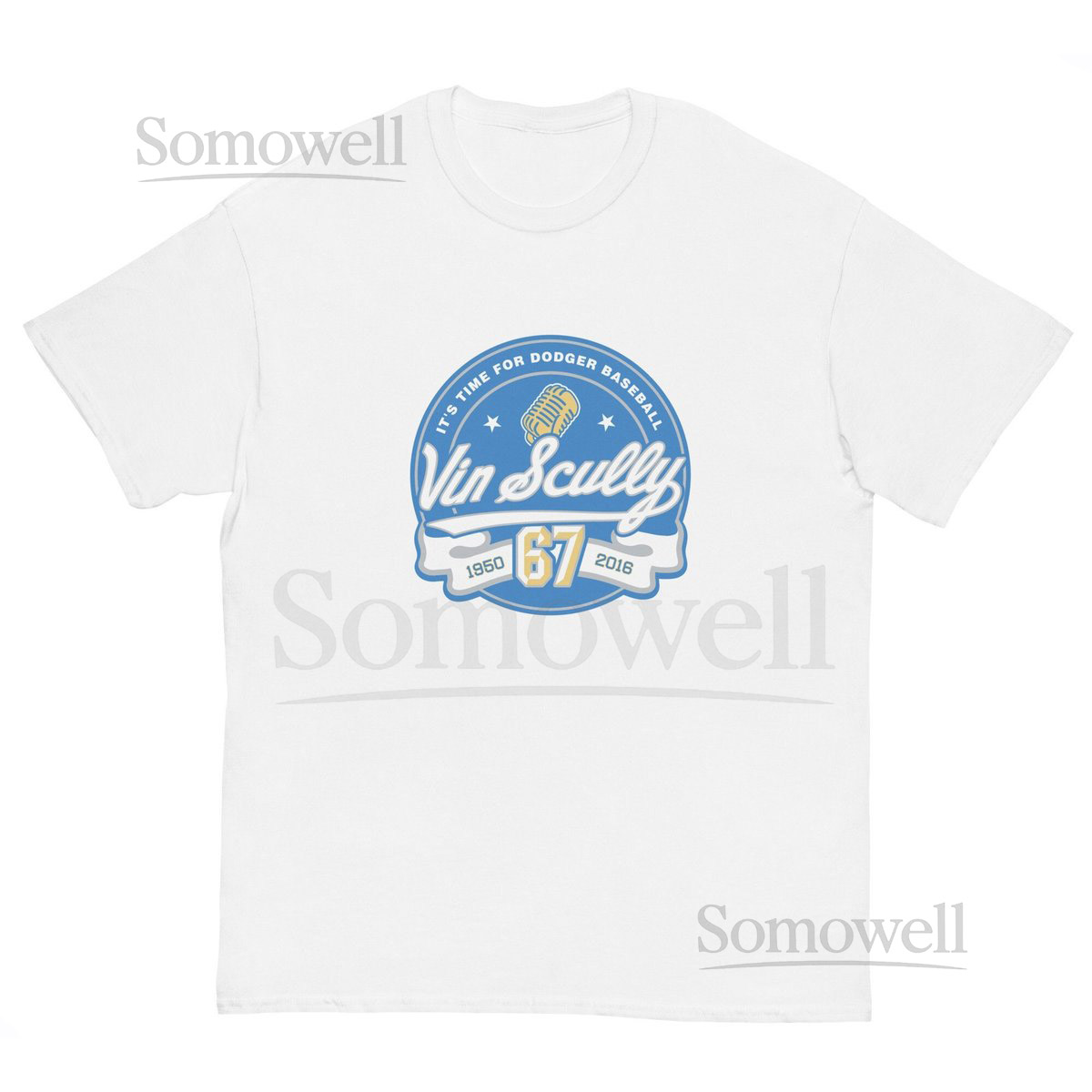 Vin Scully ITFDB Unisex T-Shirt Los Angeles Dodgers Fan Shirt Time For Dodgers Baseball MLB_958