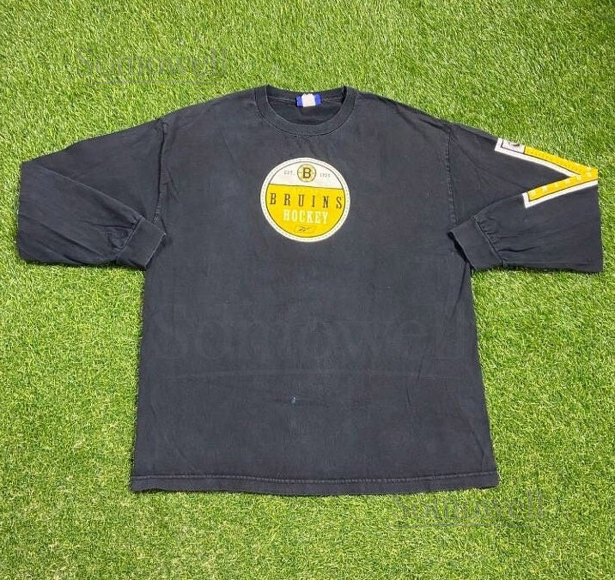 Vintage Boston Bruins Long Sleeve Shirt Reebok Size Large L Classic NHL Hockey Massachusetts New England 1990s 90s_659