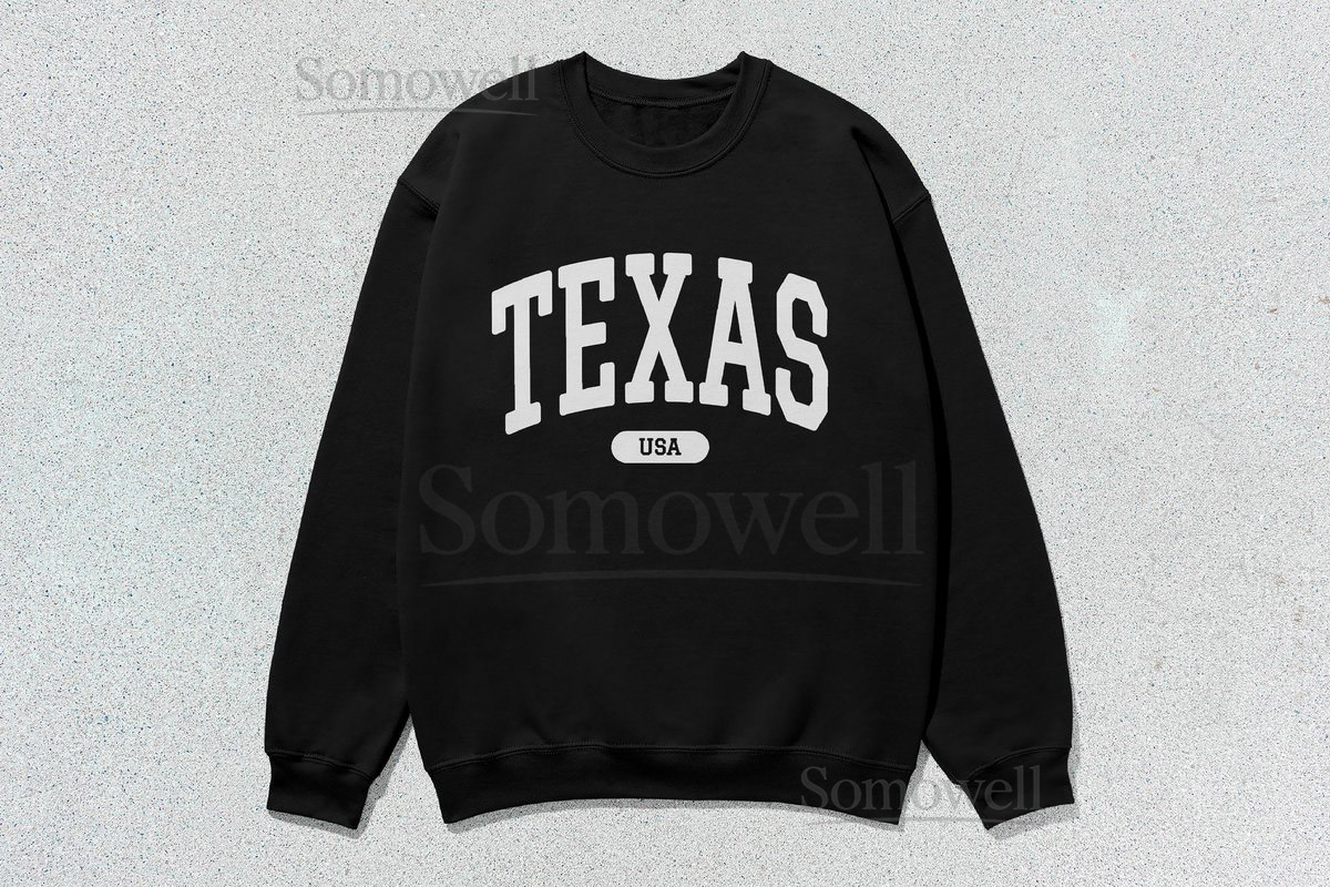 Texas Sweatshirt USA Collegiate Crewneck Sweater _890