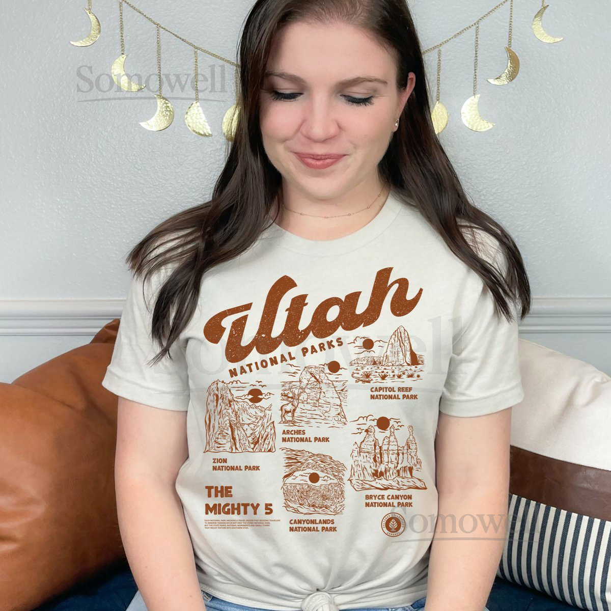 Utah National Parks T-Shirt The Mighty 5 Hiking Tee_631