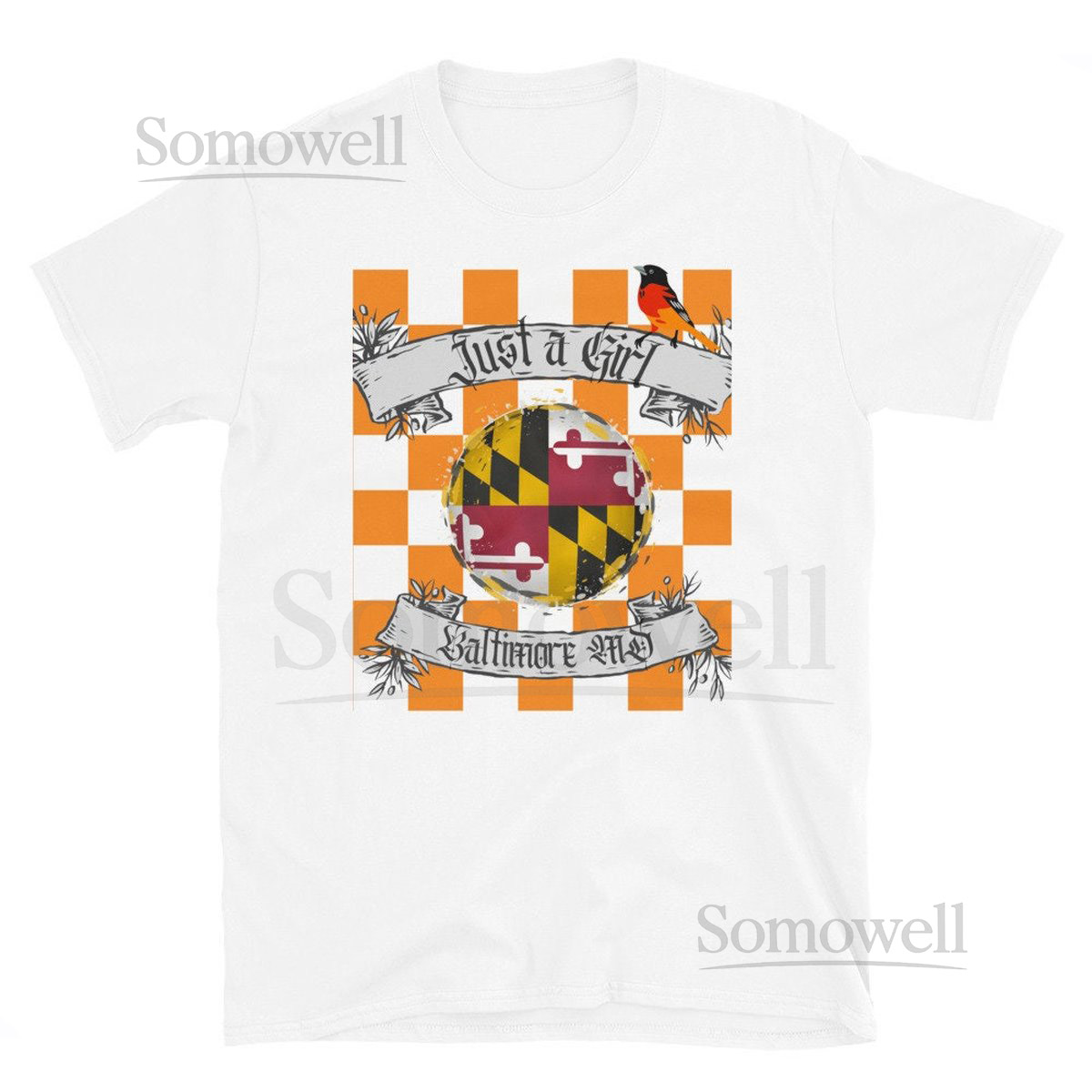 Baltimore Orioles Womens T-Shirt Maryland Baseball Fan Apparel_103