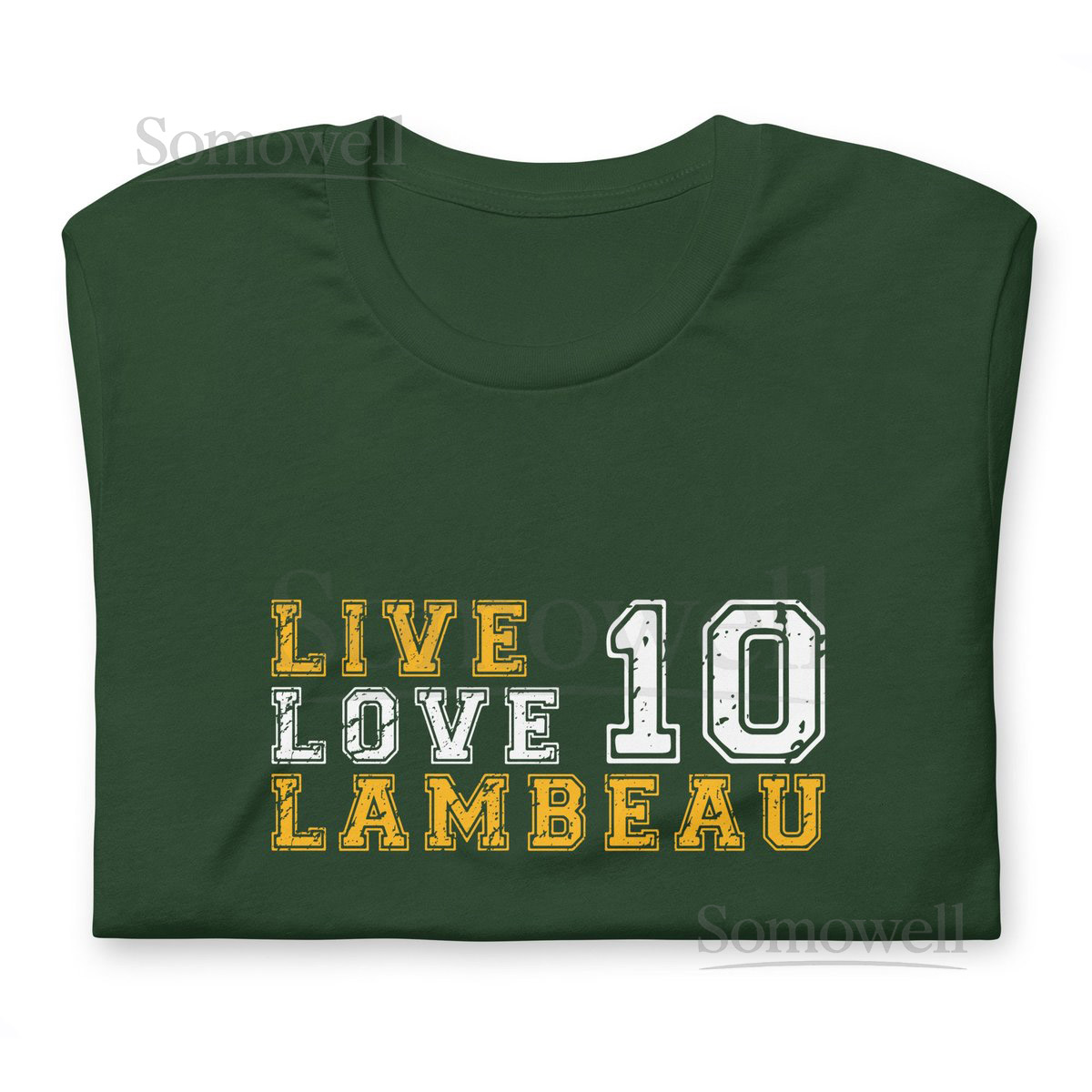 Live Love Lambeau Number 10 Vintage Unisex t-shirt Bella Canvas Jordan Love Green Bay Packers Go Pack Go_579