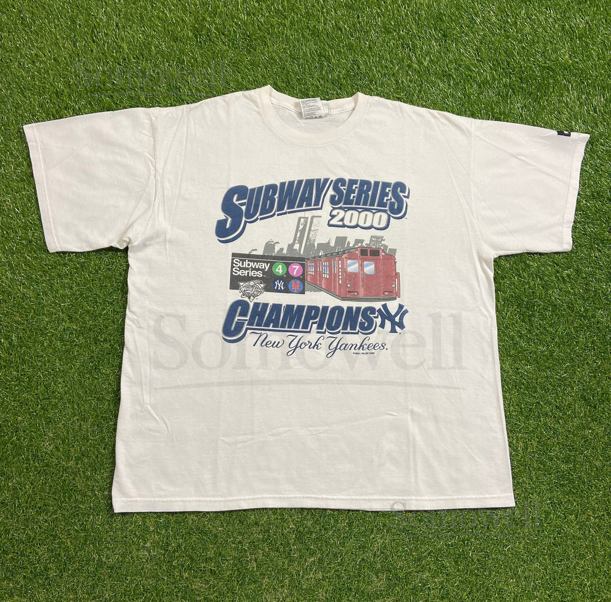 Vintage New York Yankees T Shirt Tee Puma Size Xtra Large XL MLB Baseball Nyc Bronx Jeter Classic 00s_513