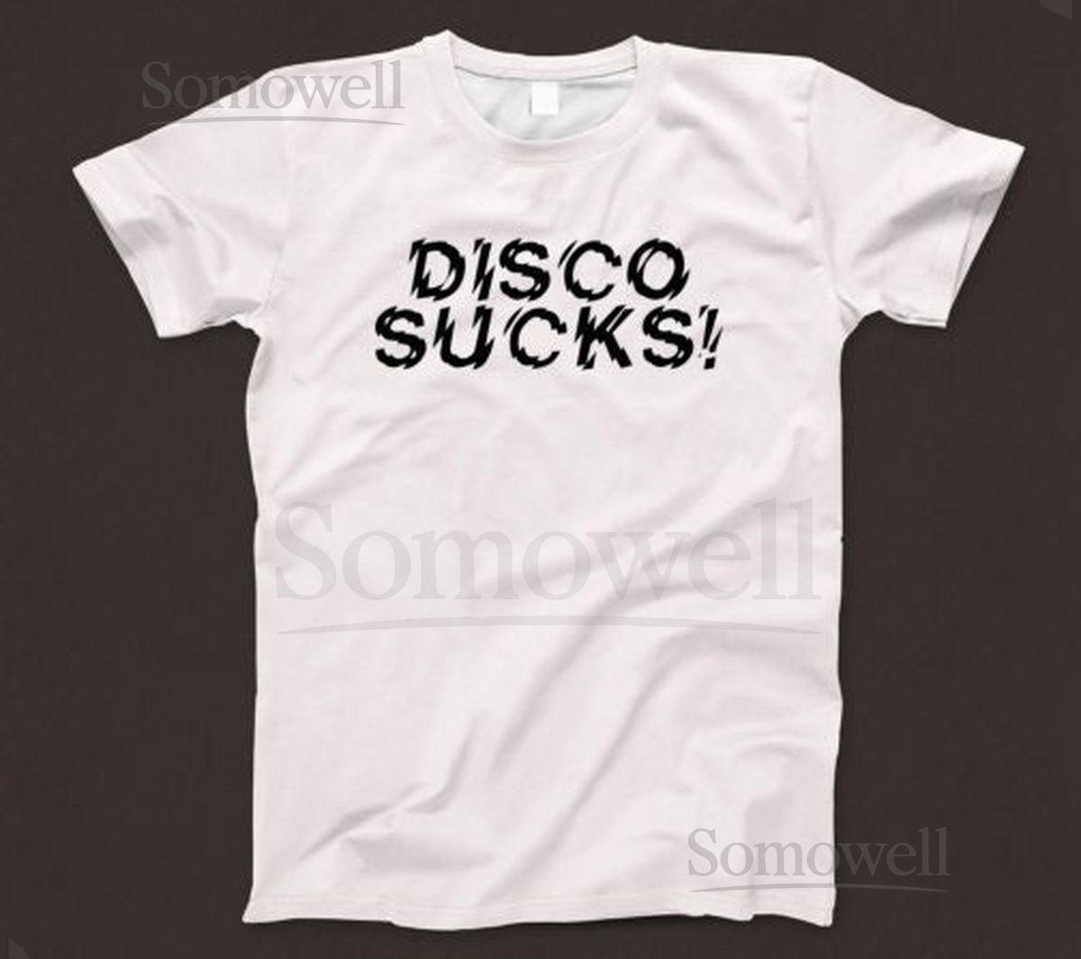 Disco Sucks T Shirt 680 Retro White Unisex Graphic Tee_275