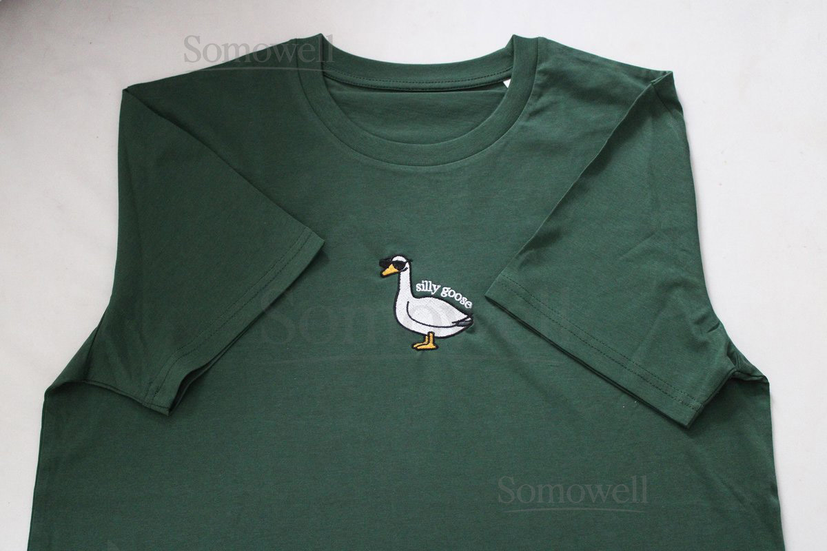 Embroidered Silly Goose T-Shirt Embroidered Tee Silly Goose Shirt Silly Goose Tee Cute Animal Shirt Funny T-Shirt Funny Gifts_98