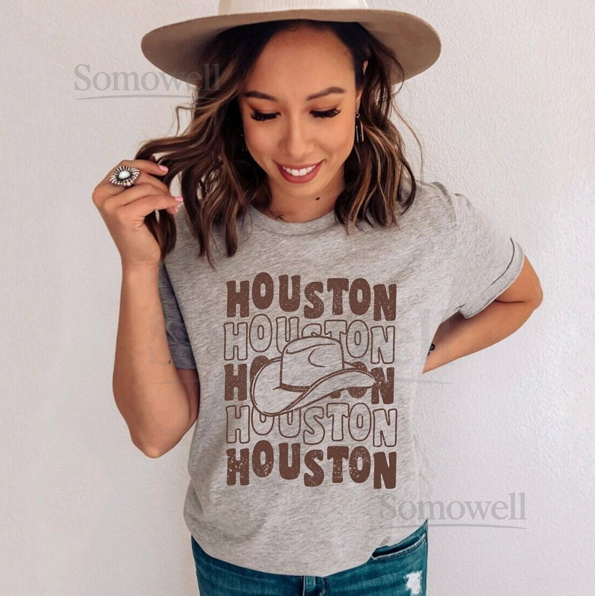 Houston Hometown Tee Western Cowgirl T_280