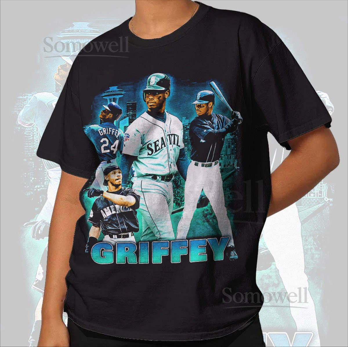 Ken Griffey Jr. Graphic Tee - 90s Vintage Baseball Shirt_475