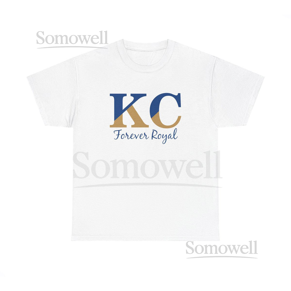 KC Forever Royal - Blue and Gold - Royals Inspired Unisex Heavy Cotton Tee_486