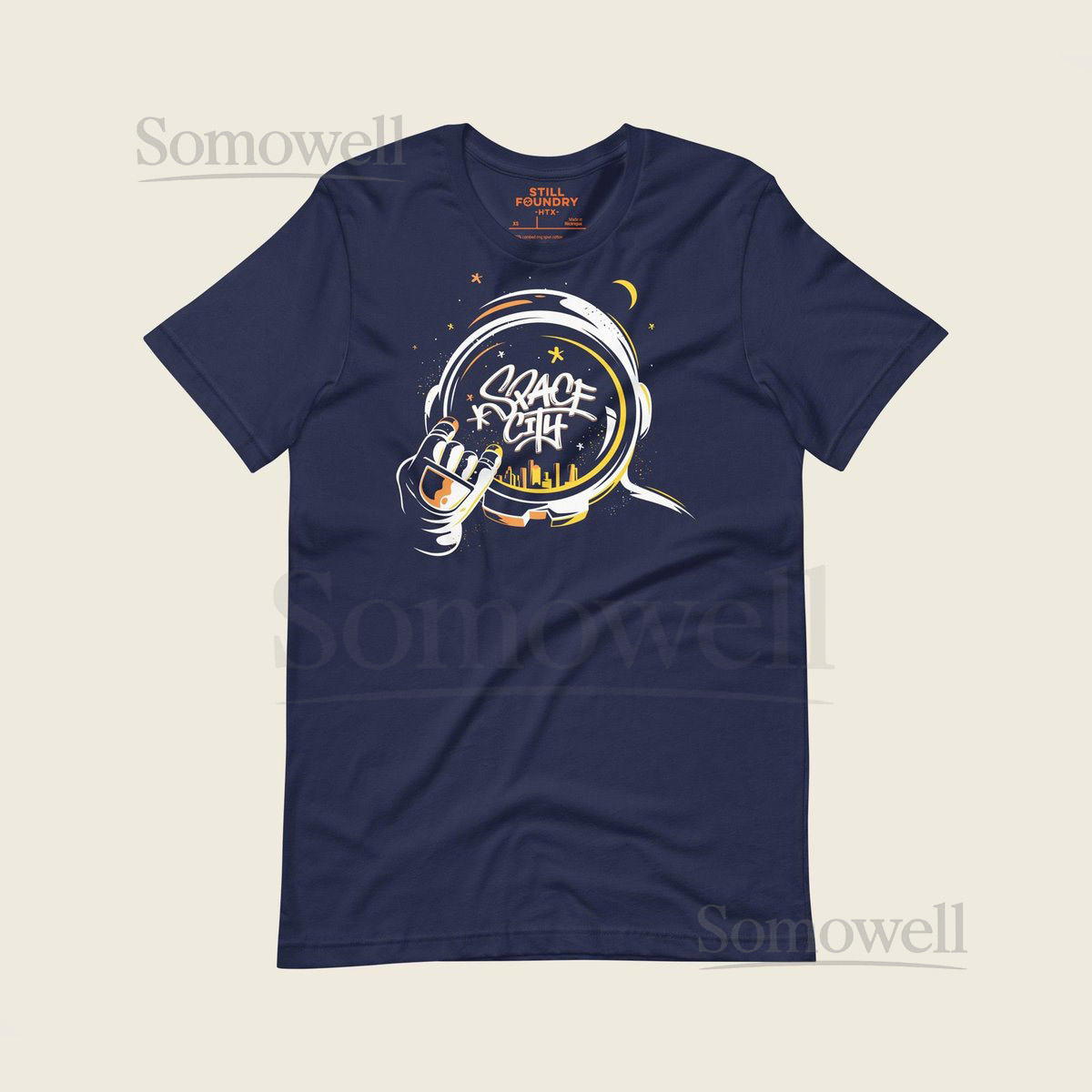 Space City Houston Texas Astronaut Men's Graph_836