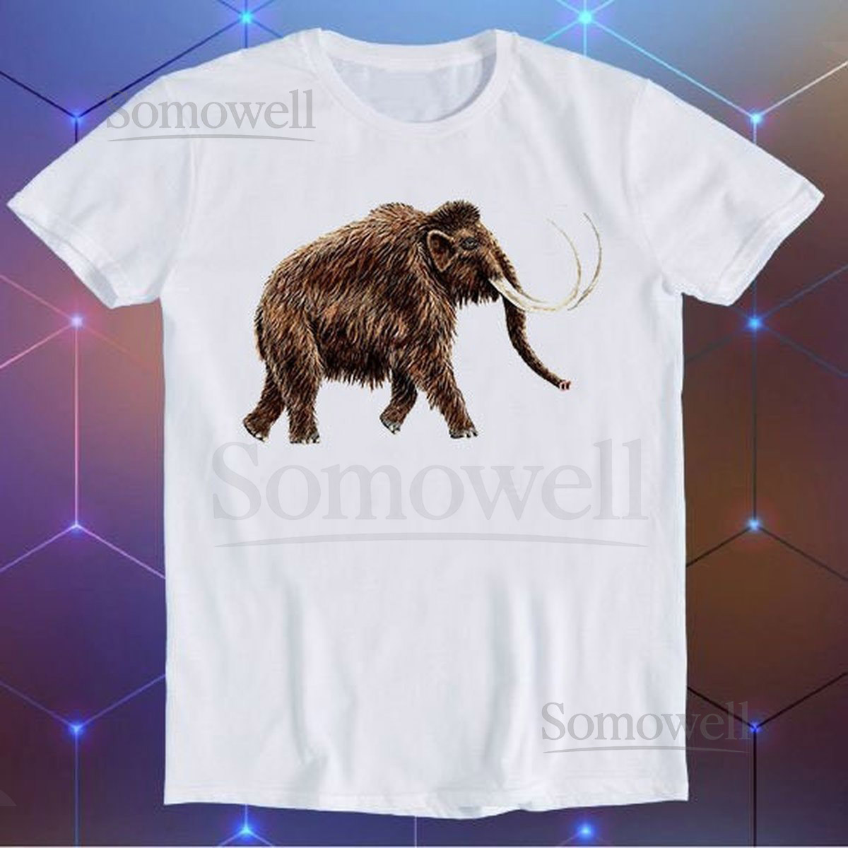 Big Woolly Mammoth Elephant Dinosaur Cute Animal Park Cool Funny Gift T Shirt E126_45