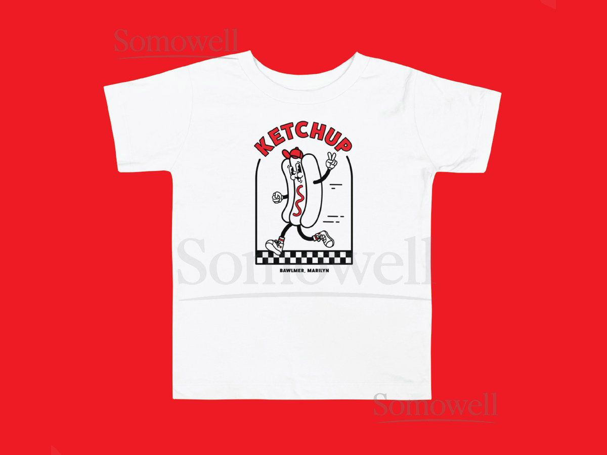 Ketchup Toddler T-Shirt Hot Dog Race Baltimore Orioles Cute Toddler Shirts_366