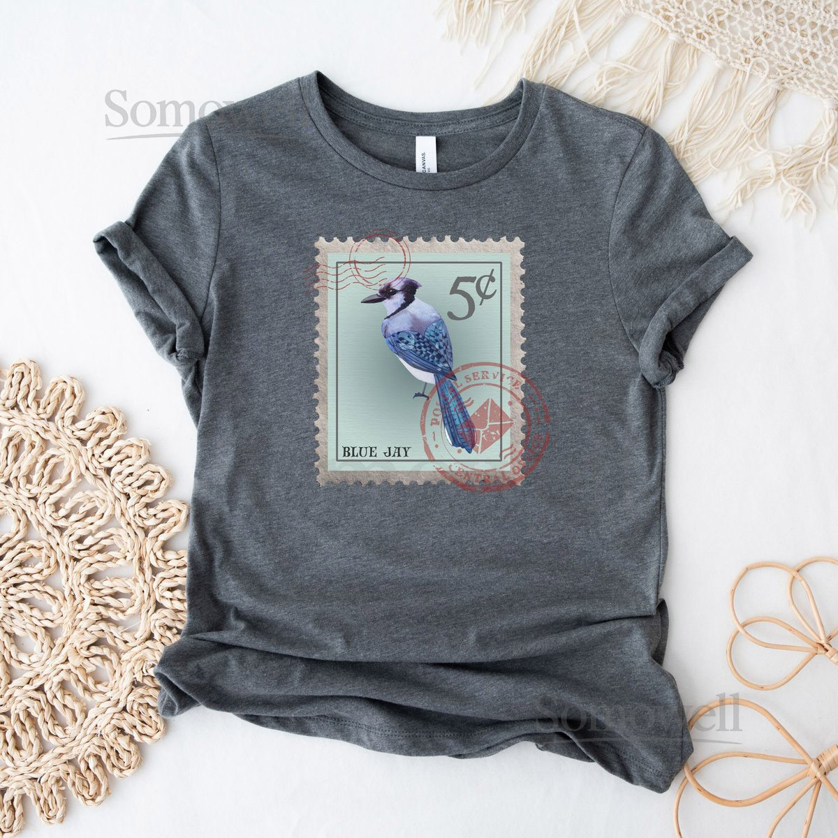 Blue Jay Tshirt Postage Stamp Shirt Blue Jay Shirt Gift For Bird Lovers Stamp Collector Gift Bird Lover Philatelist Gift Postage Collector_118