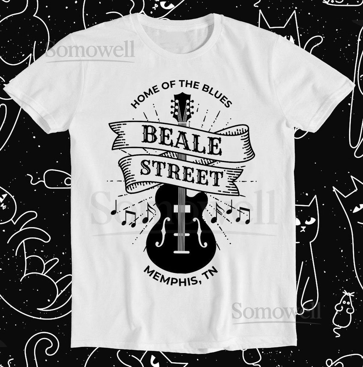 Beale Street Memphis Tennessee Home of the Blues Retro Funny Meme Gift Tee T Shirt 1228_40