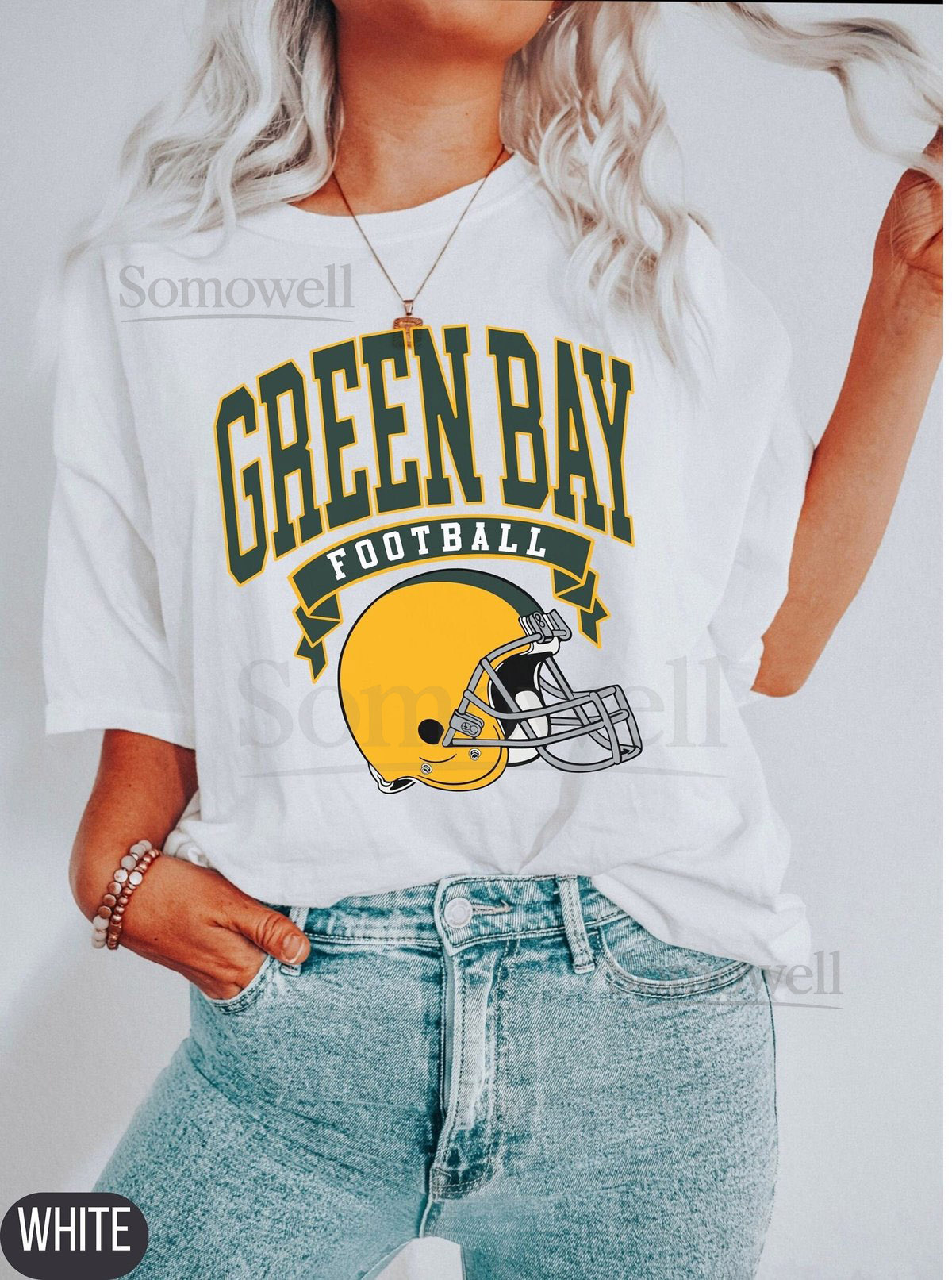 Green Bay Football Comfort Colors Graphic Tee Packers Retro Vintage Vibes Cheese Head Green Bay Oversized Shirt_372