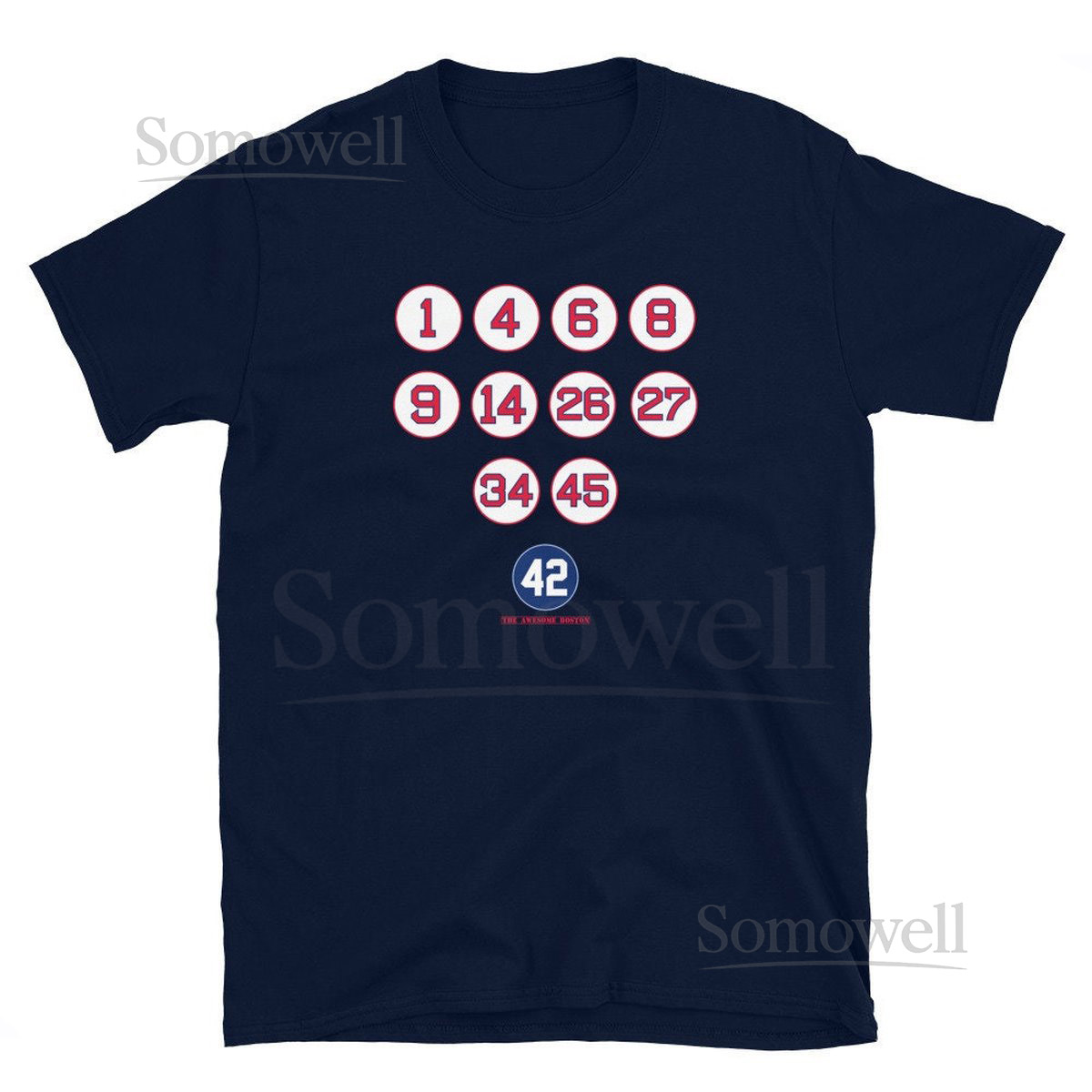 Boston Baseball Retired Numbers T Shirt_153