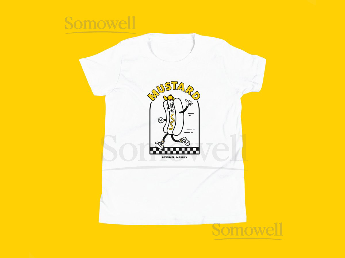 Mustard Youth T-Shirt Hot Dog Race Baltimore Orioles Cute Kid Shirts_473