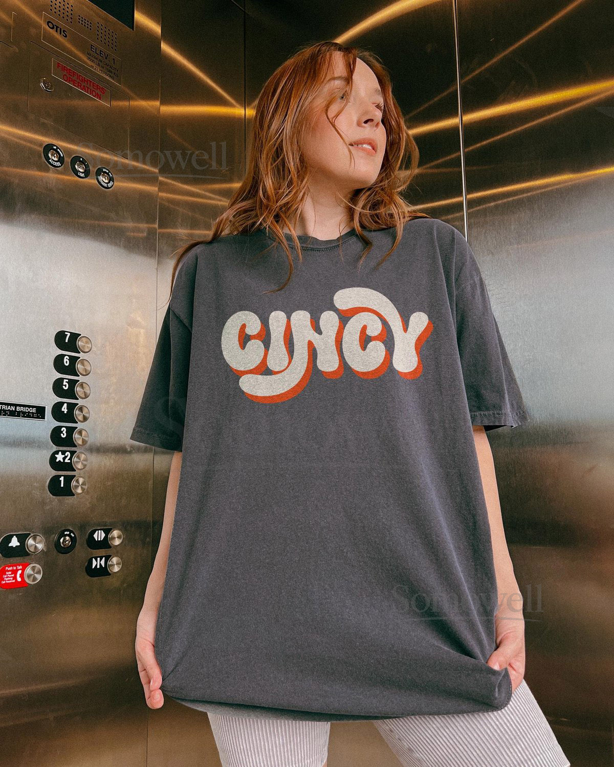 Cincy Comfort Colors Cincinnati Bengals Vintage Look Tshirt_569