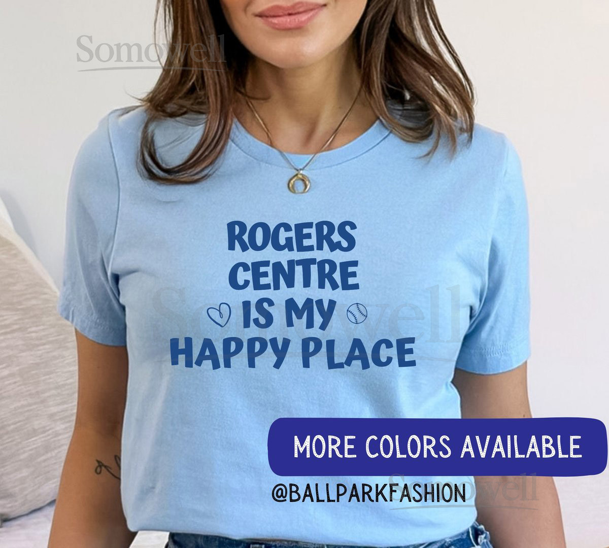 Rogers Centre is My Happy Place T-Shirt Rogers Centre Shirt Toronto Blue Jays Shirt Blue Jays Baseball Shirt Cute Baseball Tee Canada Shirt_760