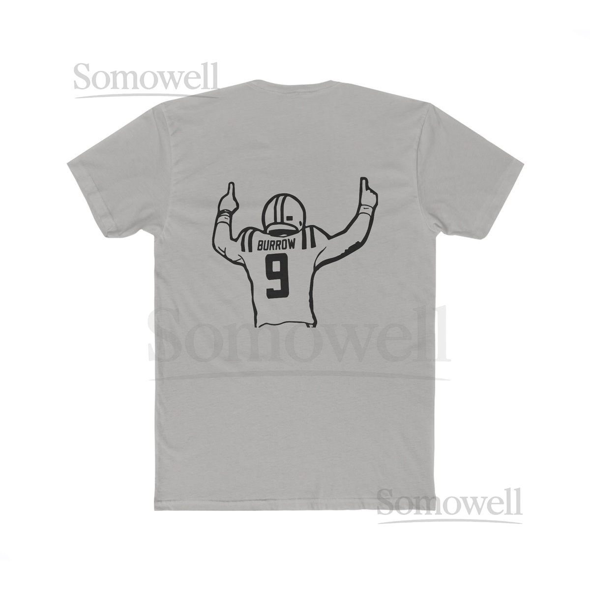 Joe Burrow T-Shirt - Cincinnati Bengals Gift - BURR-OH - Burrow Cigar - Cigar Ready - Burrow Shirt Gift - Men's Cotton Crew Tee_707
