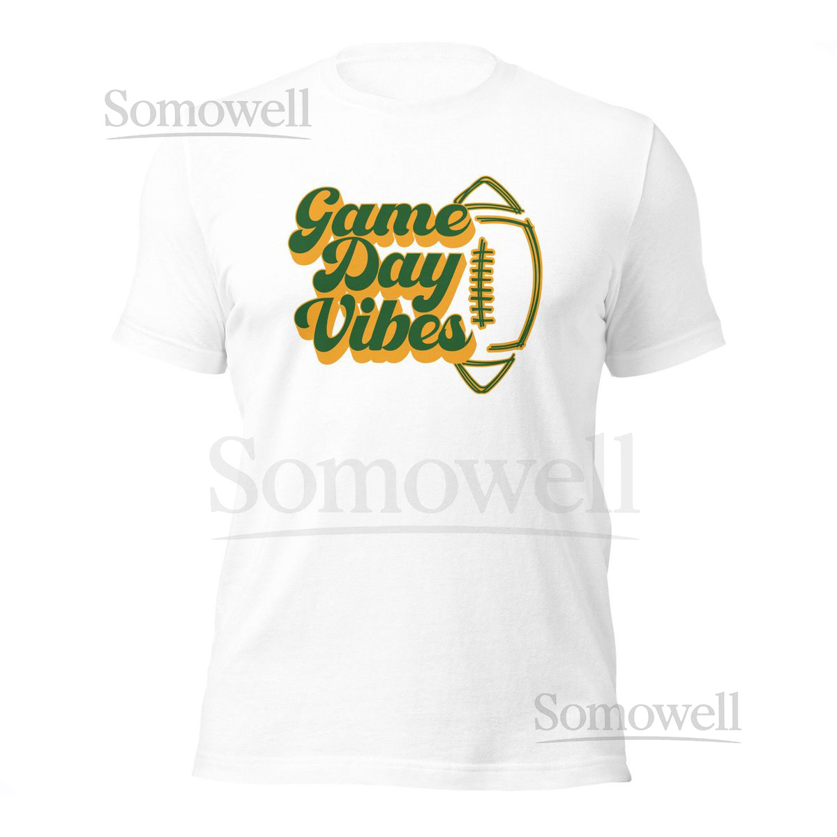 Game Day Vibes Green and Gold Unisex t-shirt Bella Canvas Green Bay Wisconsin Lambeau Field Packers Go Pack Go Boutique Football_352