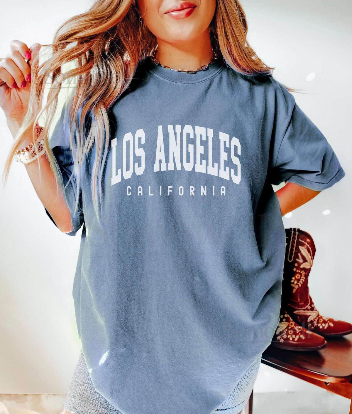 Los Angeles Shirt Comfort Colors Los Angeles California Shirt Los Angeles gift Women's Football Sports TShirt Group Shirts Travel Gift_302