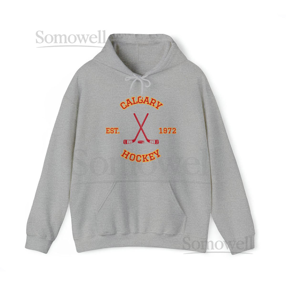 Unisex Calgary Hockey Hooded Sweatshirt_103