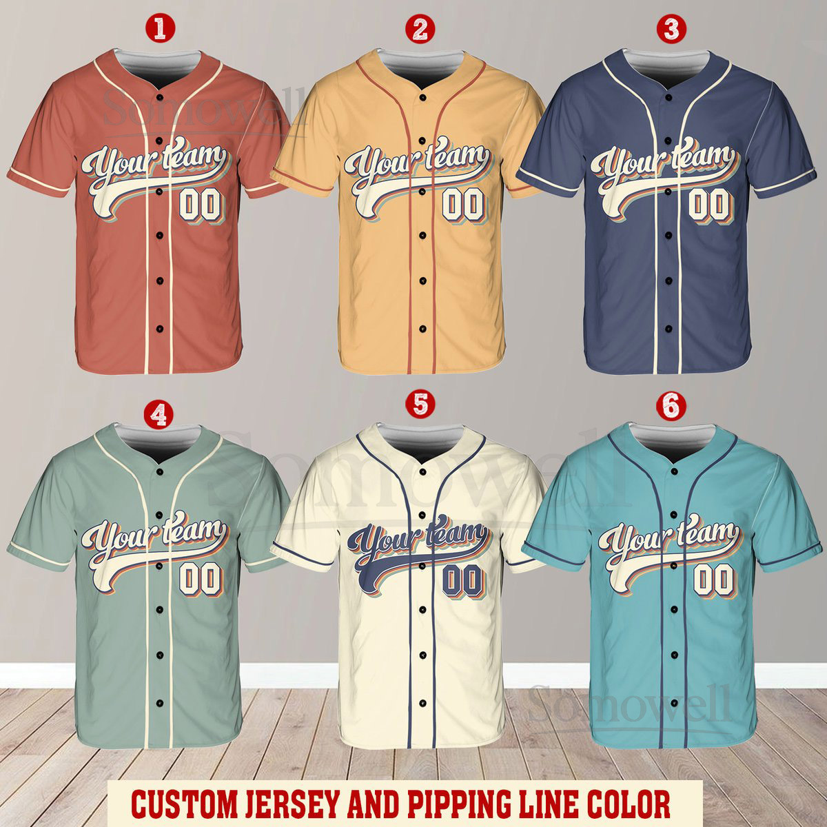 Personalized Vintage Team Name And Number Baseball Jersey Custom Baseball Jersey Shirt Baseball Jersey Uniform For Baseball Fans Lovers_804