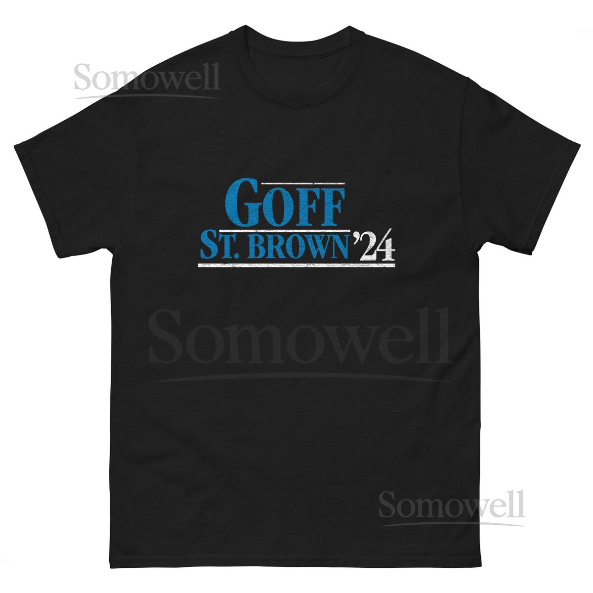 Jared Goff Amon-Ra St. Brown 2024 T-Shirt Parody Reagan Bush Funny Gift Football Detroit Lions_525