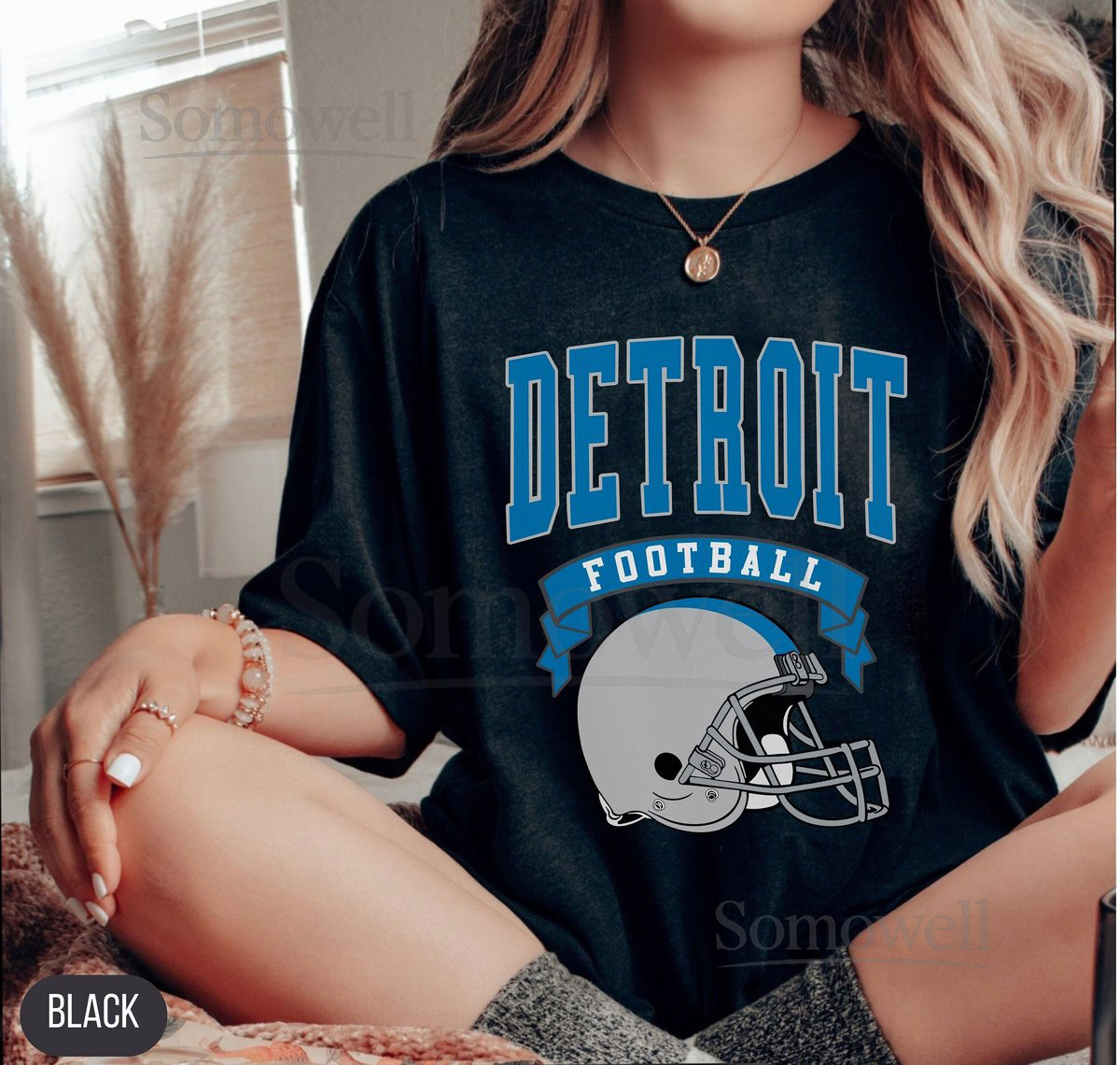 Detroit Comfort Colors Graphic Tee Lions Retro Vintage Vibes Detroit Michigan Oversized Shirt_96