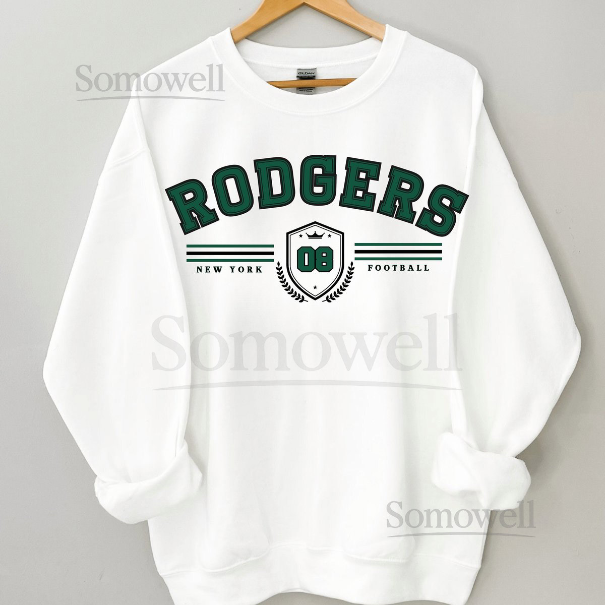 Aaron Rodgers Sweatshirt Aaron Rodgers Jersey New York Football Crewneck Vintage Style Jets Sweatshirt Aaron Rodgers shirtJets Crewneck_7