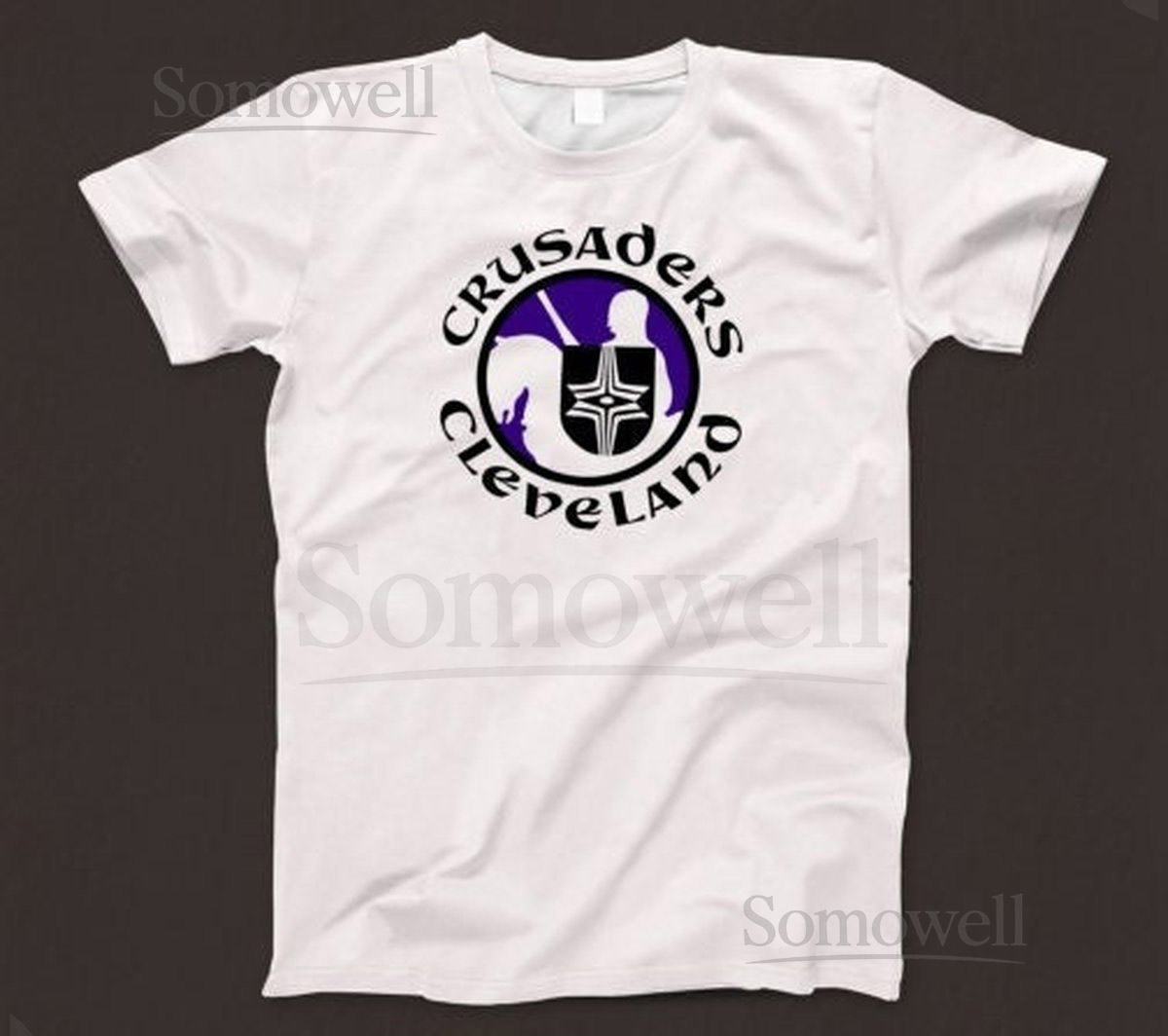 Cleveland Crusaders T Shirt 888 Retro White Unisex Graphic Tee_288