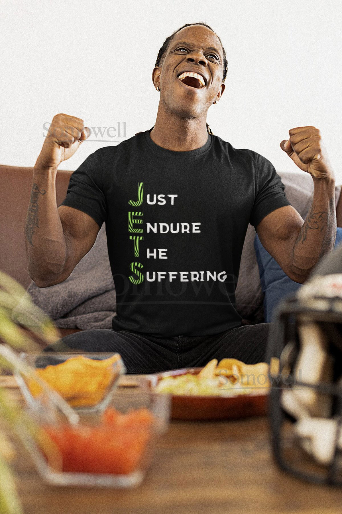 Funny Jets Fan T-Shirt Endure The Suffering Sarcastic Football Tee_172
