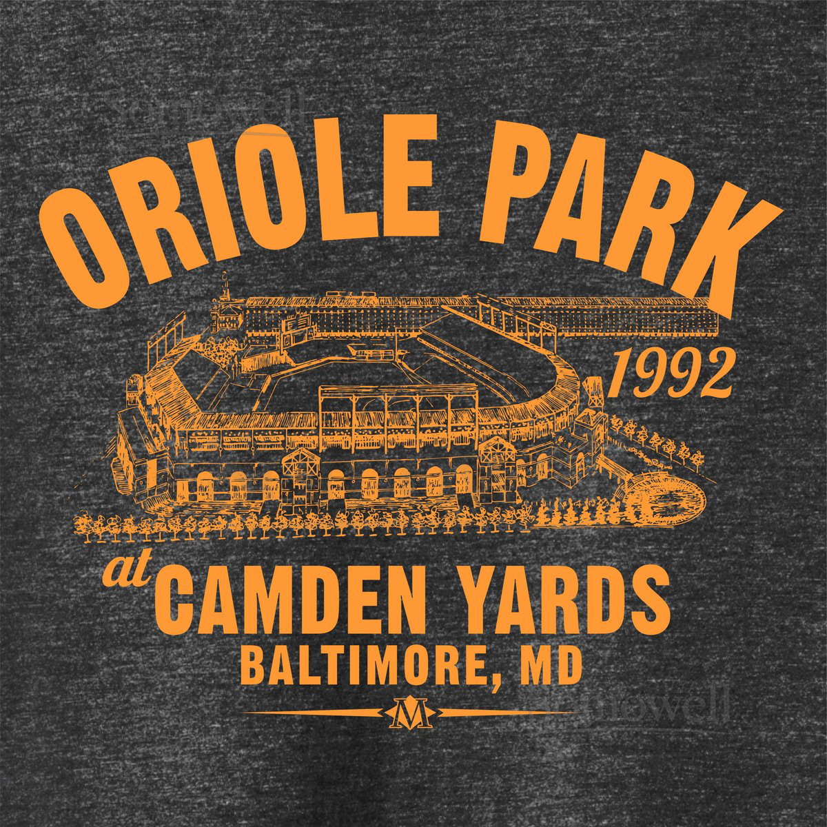 Oriole Park at Camden Yards 1992 Tri-Blend Tee - Baltimore Baseball_491