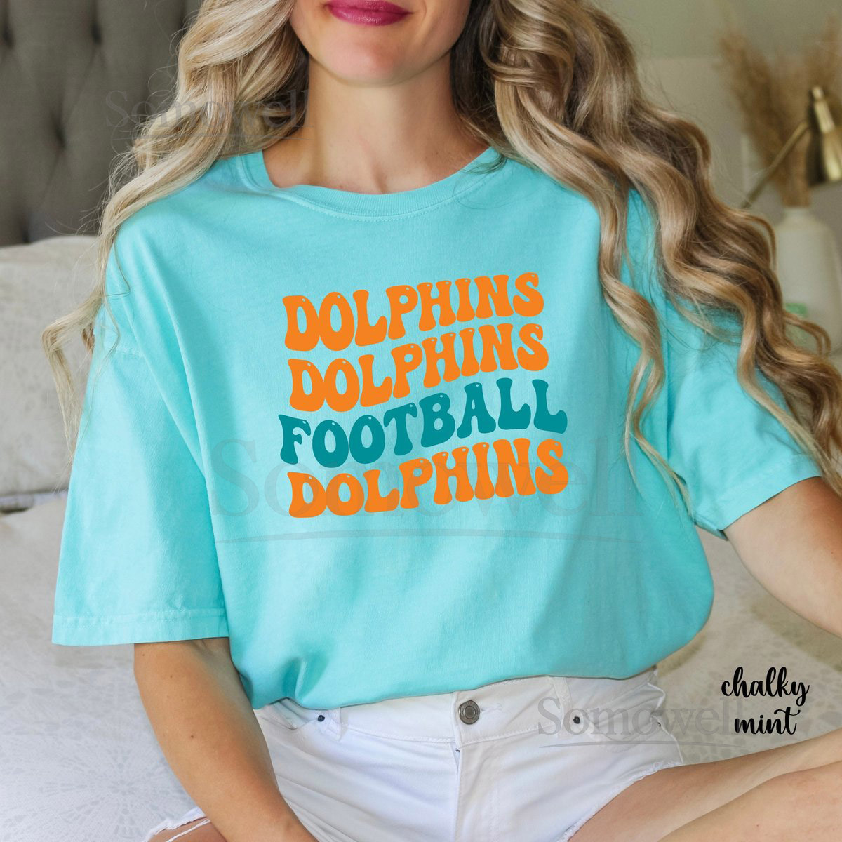 Comfort Colors Dolphins Football Shirt Miami Game Day Tee_261