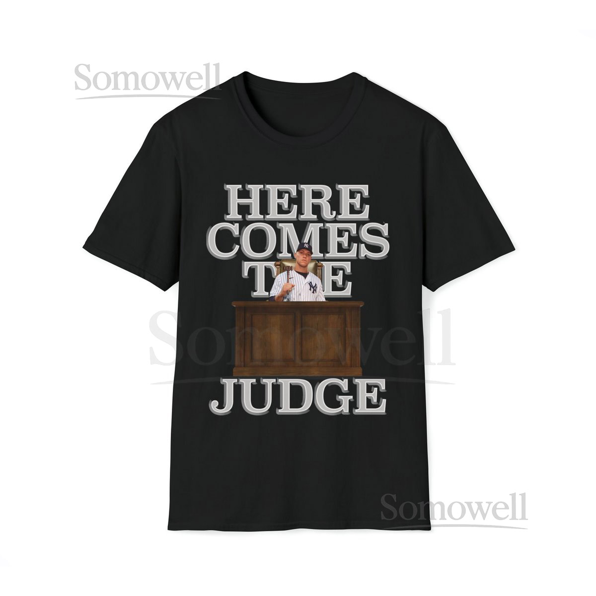 Aaron Judge Here Comes The Judge Unisex Softstyle T-Shirt baseball t-shirt gift for her gift for him yankees t-shirt baseball player_12