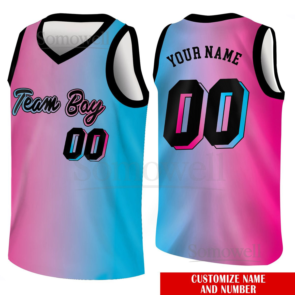 Custom Gender Reveal Jersey Custom Name And Number Basketball Jersey Shirt Team Boy Team Girl Jersey Baby Reveal Jersey Gift For Family_166