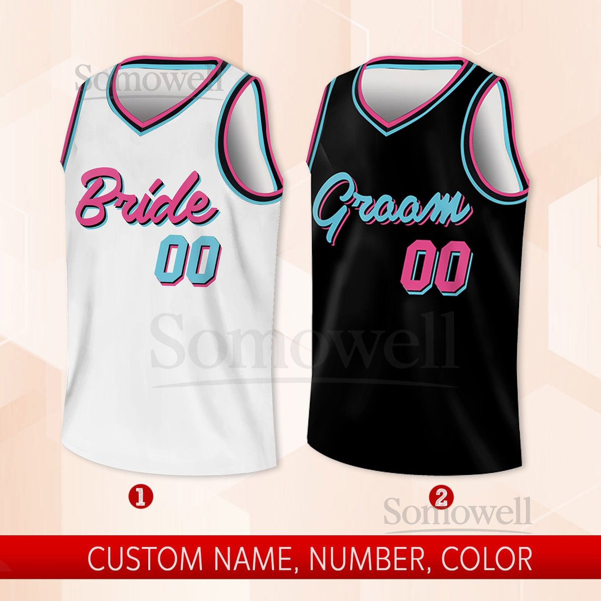 Custom Bride And Groom Basketball Jersey Personalized Matching Couple JerseyBasketball Jersey For Engagement Married Couple Wedding Jersey_143