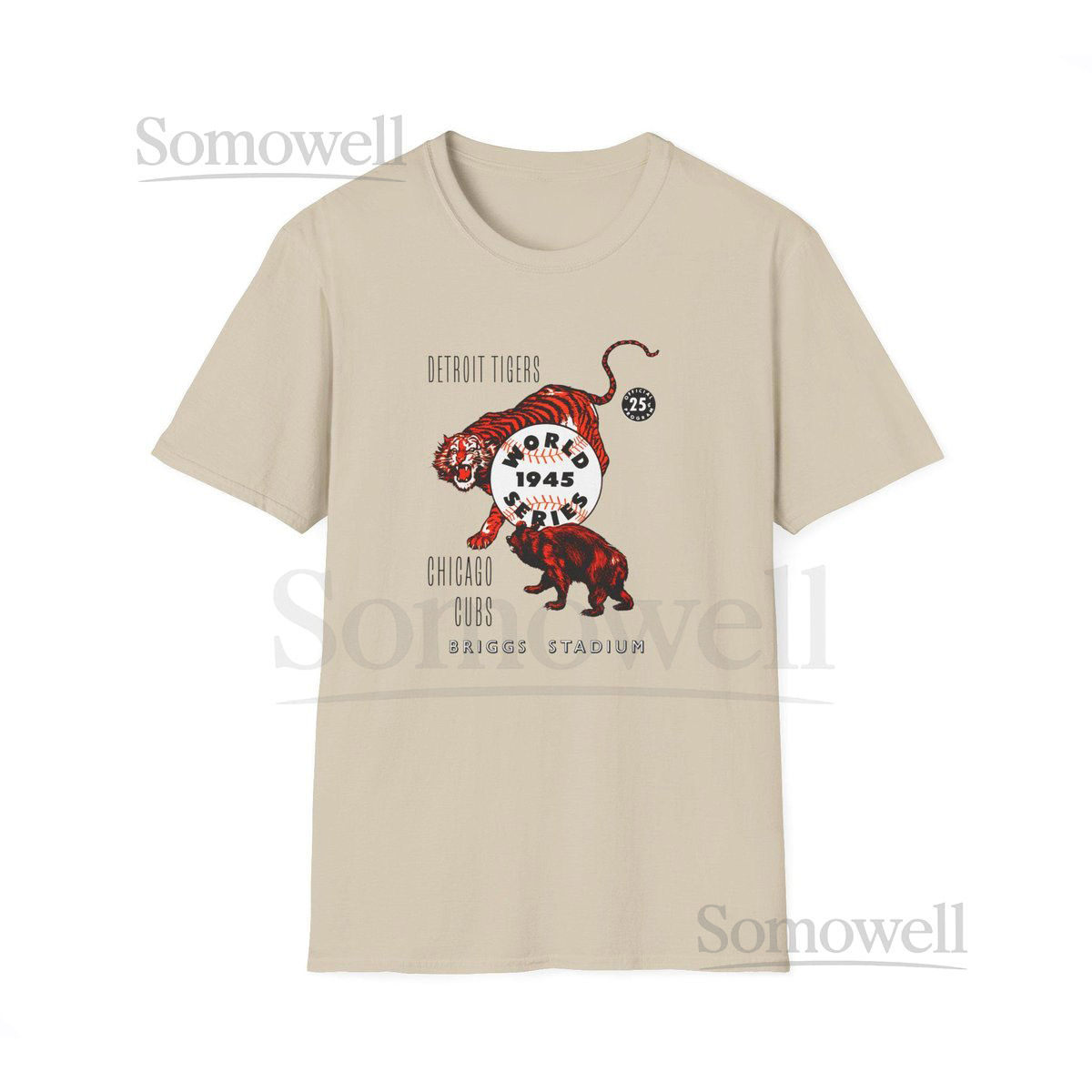 Vintage Detroit Tigers - Chicago Cubs 1945 World Series Program Softstyle T-Shirt Baseball Fan Gift Retro Sports Tee Baseball_902