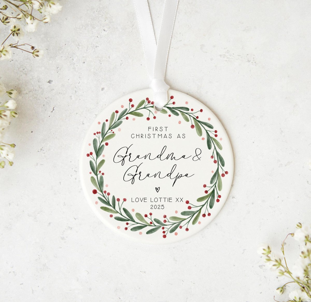 First Christmas As Grandparents Gift Christmas Ornament Grandparent Gift Christmas Bauble Christmas Gift New Baby Gift Christmas