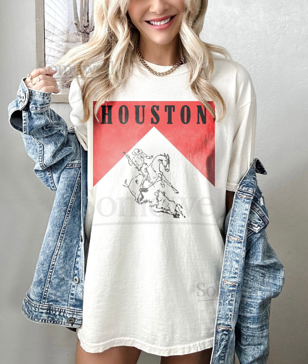 Houston Vintage Graphic Tee Space City Texas_395