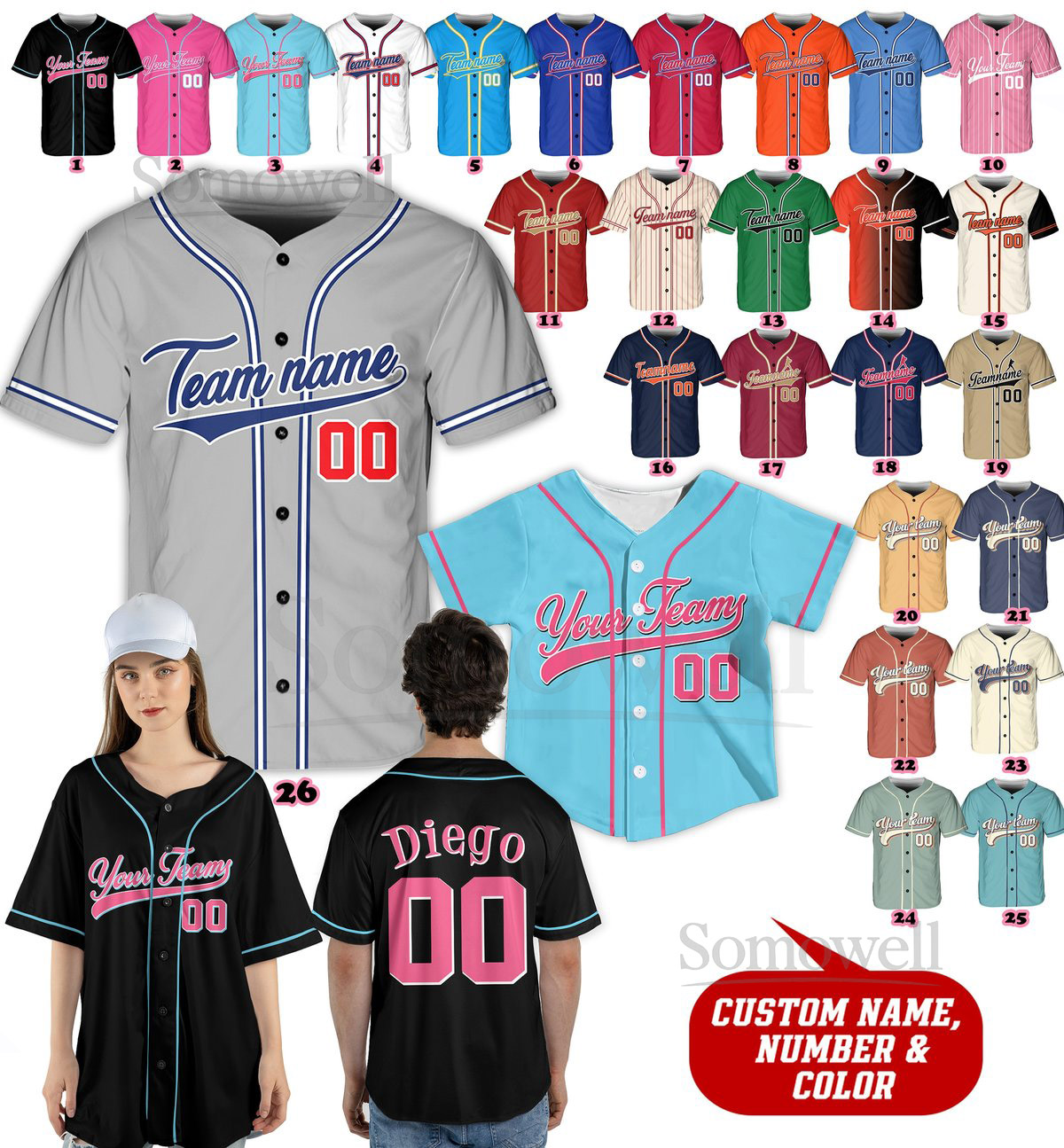 Personalized Team Name And Number Baseball Jersey Custom Baseball Jersey Shirt Baseball Jersey Uniform For Baseball Fans Baseball Lovers_431